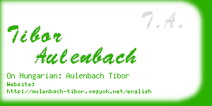 tibor aulenbach business card